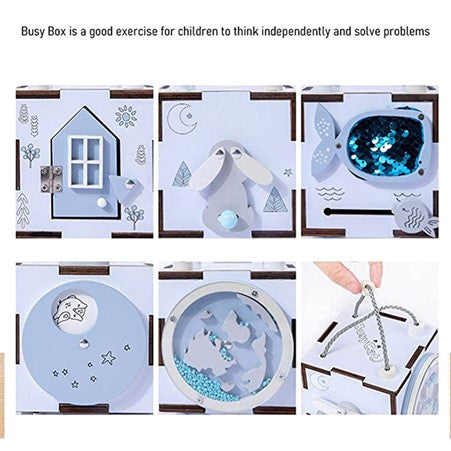 6 Side Busy Boards Cube | Sensory Activity Toy for Toddlers 3+