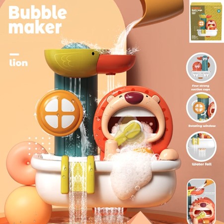 Lion Bubble Maker Bath Toy | Interactive Water Play for Toddlers 3+