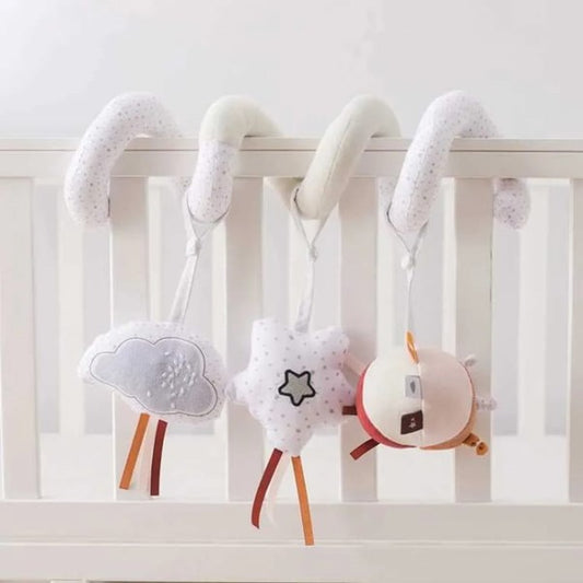 Soft Plush Spiral Crib Toy | Stars and Clouds
