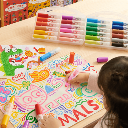 Washable Round Tip Markers 24 Colours