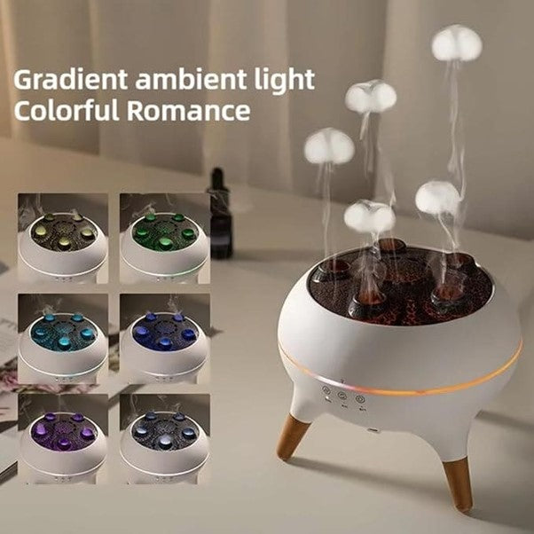 Aromatherapy Humidifier with 7-Color Lights & Remote Control – 250ml Capacity