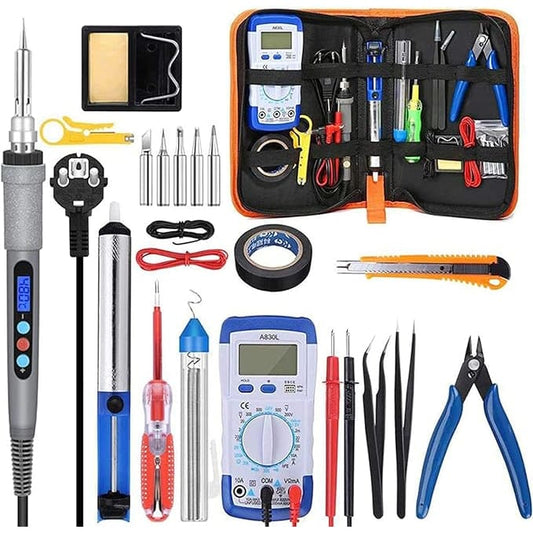 60W Digital Soldering Iron kit with Multimeter