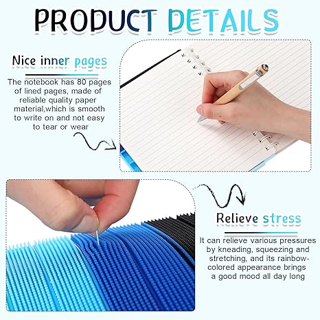 Sensory Fidget Notebook Ocean Waves | Textured Journal for Focus & Calm