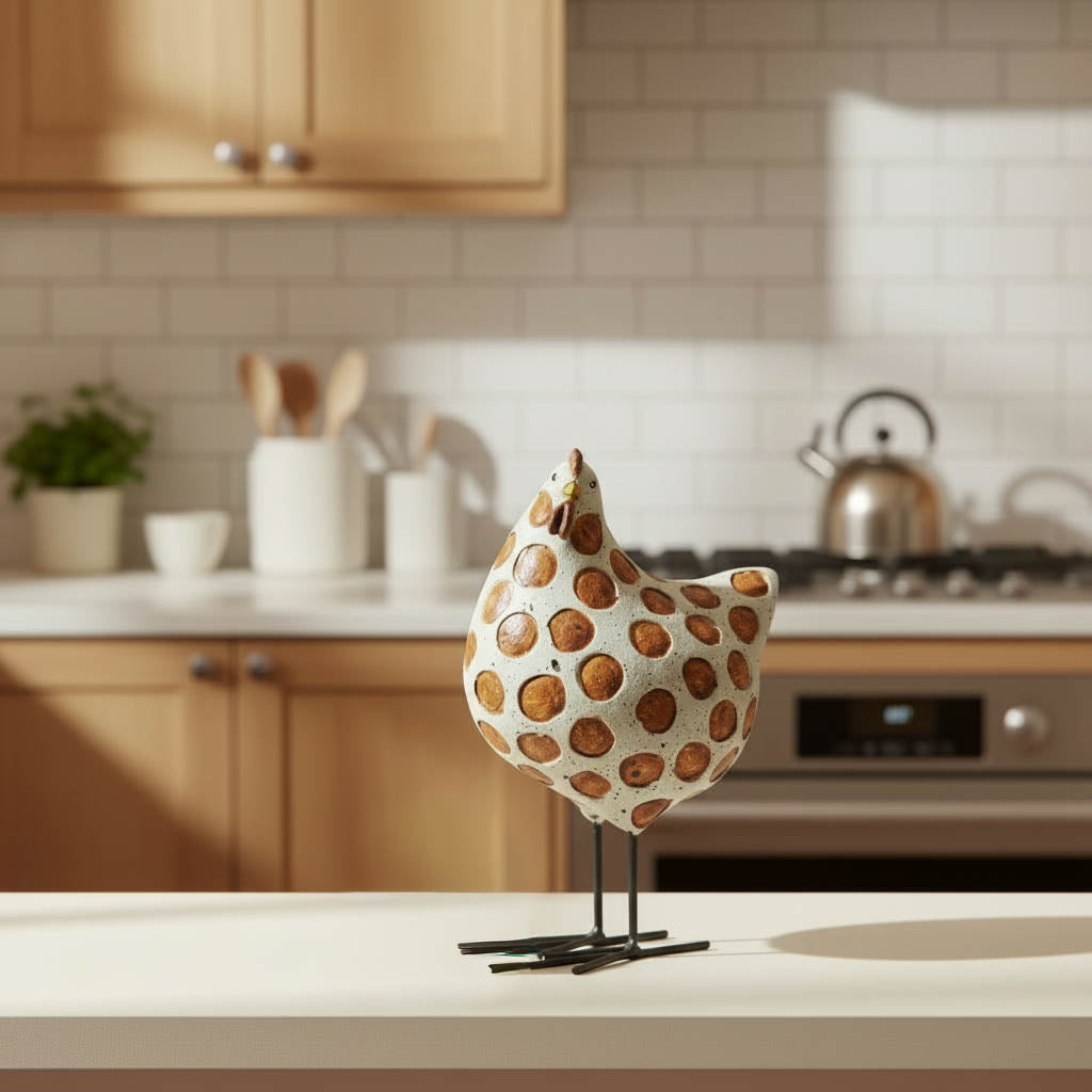 Petit Bespoke Dotted Hen Sculpture