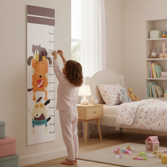 PVC Height Chart - two dogs and a cat