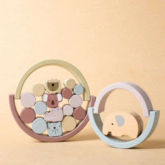 Wooden Balance Stacking Rainbow Block