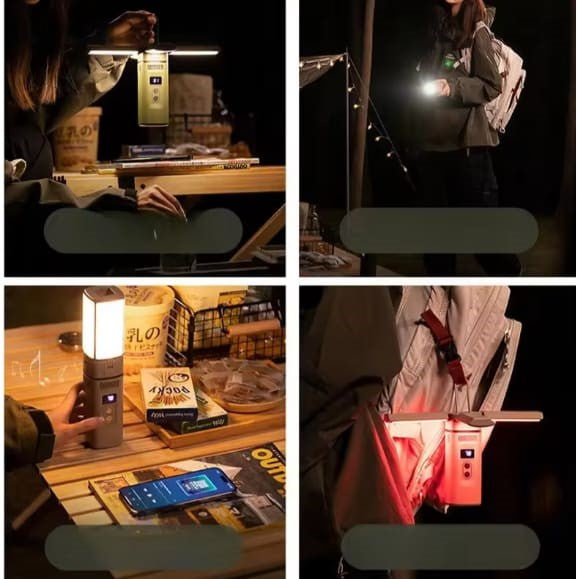 Smart Power Bank Bluetooth Speaker Outdoor Hanging Camping Light