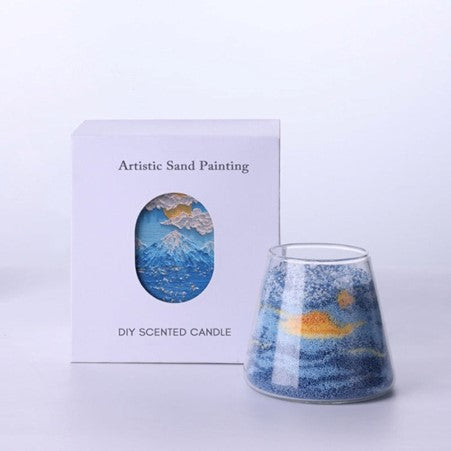 DIY Sand Painting Scented Candle | Blue Wind Chime