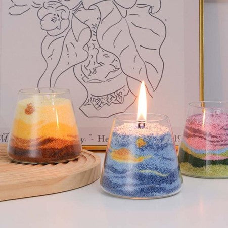 DIY Sand Painting Scented Candle | Blue Wind Chime