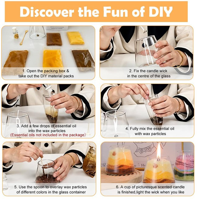 DIY Sand Painting Scented Candle | Blue Wind Chime