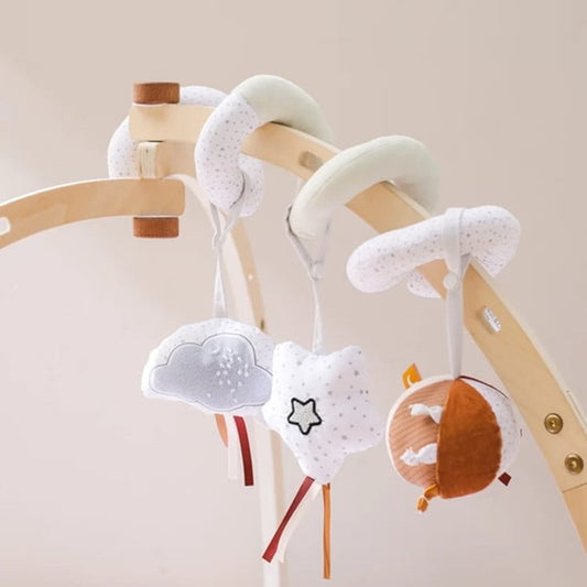 Soft Plush Spiral Crib Toy | Stars and Clouds