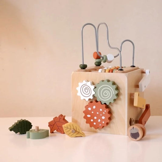 Woodland 5-in-1 Wooden Cognitive Activity Cube